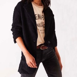 Free People Black Everly Cord Blazer
